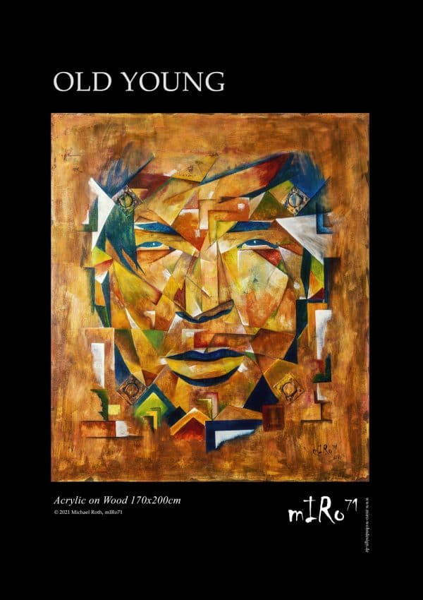 OLD YOUNG | Fine Art Print of Acrylic Painting by mIRo71