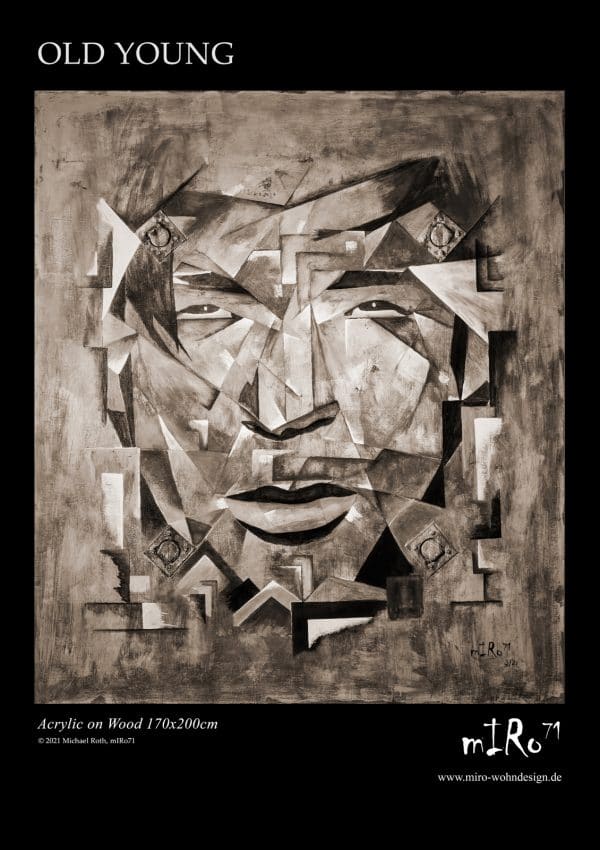 OLD YOUNG | Fine Art Print of Acrylic Painting by mIRo71